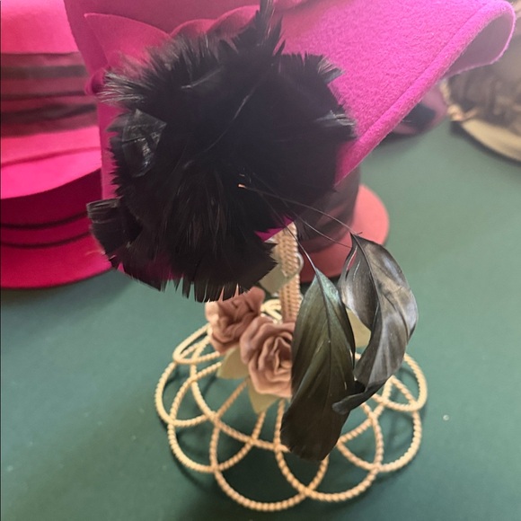 Elegant Pink Cloche Hat by Andre of Canada